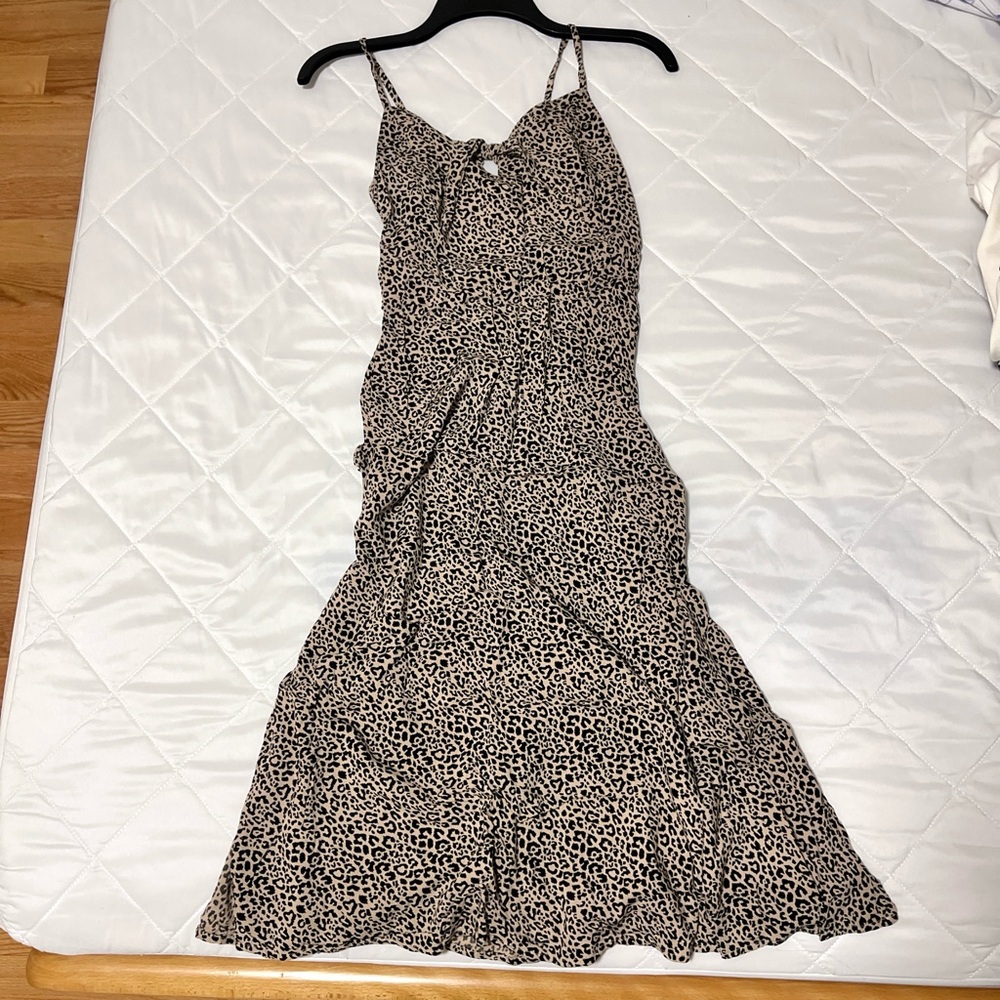 Maxi leopard print dress